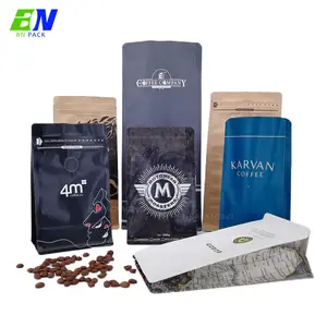 Wholesale white small heat sealed pouches Mylar plastic bags for roasted coffee bean