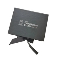 Caja de Regalo de Cartón Rígido con Forma de Libro, Diseño Personalizado de Lujo, con Cierre a Presión, Grabado, Laminado Mate, Forro de Esponja y Cinta