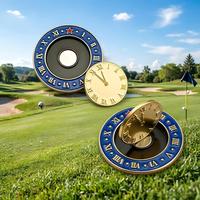 Marqueur de balle de golf magnétique personnalisé en émail, double marqueur, porte-marqueur de balle de golf en forme de jeton de poker, jeton de poker de golf en métal