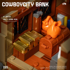 West Cowboy City Bank LED House Modular Buildings <b>Blocks</b> City View Architecture Brick Model Kit Boys Toy Adults Kid Gift 1299PCS - Product Image 3