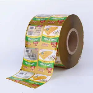 Custom Gedrukt Gelamineerd Materiaal Voedsel Verpakking Roll Film Voor Curry Eiwit Poeder Gemalen Koffie Folie