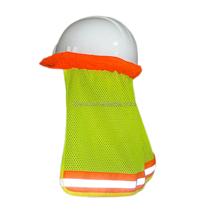 Casque de sécurité respirant en maille et polyester <span class=keywords><strong>Ekai</strong></span> EK-SH01 à haute visibilité avec pare-soleil en jaune/orange fluorescent – Vente en gros usine - Product Image 2