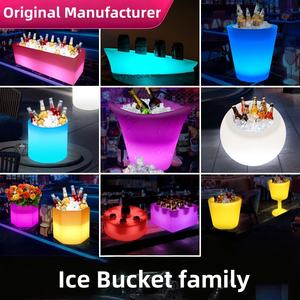 Cubo de Hielo LED de Plástico Recargable con Logotipo Personalizado Iluminado para Bar, Club, Cerveza, Vino, Bebidas, Restaurante - Product Image 6
