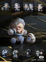 Caja Misteriosa de Figuras de Acción Personalizadas de la Serie SKULLPANDA Animales Marinos de MART, Oficiales y Auténticas, Escala 1/144, Unisex, 12 Cajas