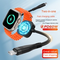 Kabel Pengisian Cepat Tipe-C 2 in 1 Dengan Pengisi Daya Nirkabel Jam Tangan Multi Fungsi Kabel Data Pengisian Daya PD Produsen Grosir