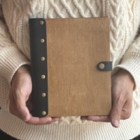 Carnet de notes personnalisé évidé en bois sculpté A5 A6 couverture en bois bloc-notes carnet de notes