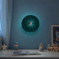 Lampe de chevet en forme d'étoile à dégradé de couleurs pour chambre à coucher, veilleuse d'ambiance avec fonction RGB, lampe murale pour salon