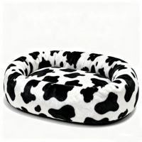 Lits ronds pour chiens et chats de grande taille en mousse à mémoire de forme orthopédique de luxe sur mesure d'usine Coussins Housse amovible lavable