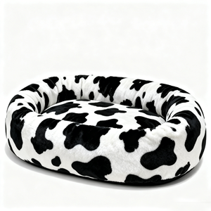 Fabrieksgemaakte luxe orthopedische traagschuim grote honden- en kattenrondbedden kussens met afneembare, wasbare hoes - Product Image 4