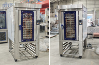 Horno Rotatorio Eléctrico MASBAKE de 10 Bandejas con Pantalla Táctil Inteligente, Horno de Convección Automático para Panadería Profesional