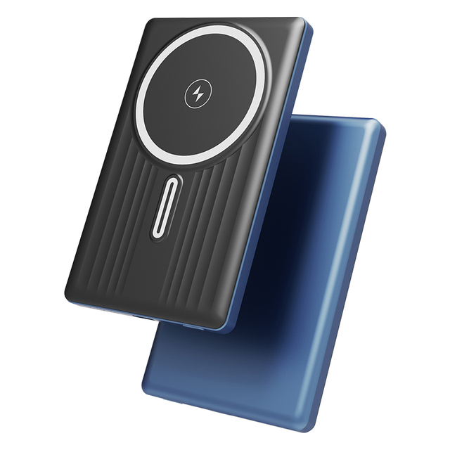 2025 Hot Selling Ultra Thin 2 in 1 Magnetic Charger Metal Wireless Charger PD20W 5000mAh Portable Magnetic Charger
