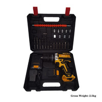 Taladro de Impacto Inalámbrico de Litio OEM ODM con Cargador Rápido de 1 Hora, Velocidad Variable, Portabrocas sin Llave, 50 N.m de Torque para Construcción