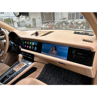 Monitor Mobil Layar Ganda untuk Setir Kiri, Dudukan Dashboard, GPS CarPlay Navigasi Autoradio untuk Macan 2014-2017
