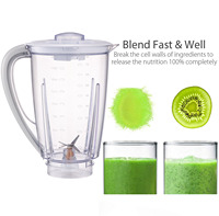 Pièces de rechange pour blender électrique 2L, en acier inoxydable et plastique, pour usage domestique - Carafe de remplacement pour mixeur