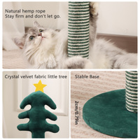 Rascador para Gatos de Sisal con Forma de Árbol de Navidad, Base Estable, Juguete Interactivo para Gatos de Interior, Venta al Por Mayor OEM/ODM