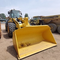 Komatsu traktor muatan depan otomatis penuh, pemuat Backhoe roda Tiongkok tangan kedua untuk dijual menampilkan komponen Motor mesin inti