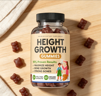 Gummies véganes pour la croissance des enfants OEM, multivitamines pour la croissance des enfants, saveurs et emballages personnalisés