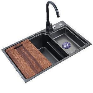 <span class=keywords><strong>Tiktok</strong></span> Trend Tarjas Para Cocina Éviers de cuisine de luxe Évier de cuisine en acier inoxydable de haute technologie avec cascade Affichage mélangeur numérique - Product Image 4