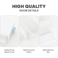 Stores à enroulement motorisés occultants intelligents électriques sans perçage, compatibles Zigbee Alexa Google Matter, type Shangri-La pour fenêtre