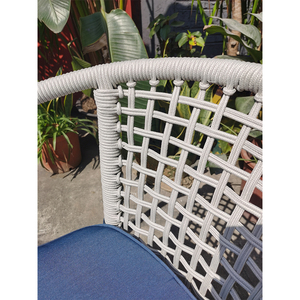Ensemble de chaises de patio modernes en aluminium meubles de jardin en <span class=keywords><strong>osier</strong></span> et rotin empilables avec matériau métallique - Product Image 6