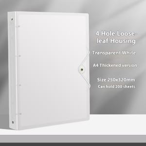 Dossier à <span class=keywords><strong>feuilles</strong></span> mobiles A4 avec plusieurs inserts transparents Livret d'informations Dossier à 4 trous Livret de stockage de bureau Livre de pages d'étude - Product Image 6