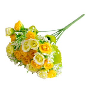 ดอกกุหลาบเพชร 21 หัว 7 ก้าน แบบดอกตูม สำหรับจัดดอกไม้ประดิษฐ์ ขายส่ง - Product Image 5