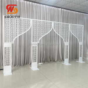 Arco de Metal Blanco para Decoración de Fondo de Bodas, Soporte de Fondo de Boda de Lujo de la India - Product Image 2