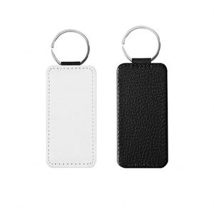 Porte-clés en cuir PU à motif lychee, personnalisable avec logo, par sublimation thermique - Product Image 5