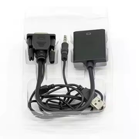 Cable Convertidor VGA a HDMI al por Mayor con Audio 1080p Full HD, Adaptador Alimentado por USB para Computadora de Escritorio, Laptop a Monitor HDTV