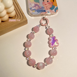 Correa para Teléfono con Cuentas Brillantes de Cielo Estrellado, Colgante de Cristal para Teléfono, Cadena para Llavero, Colgante para Teléfono - Product Image 4