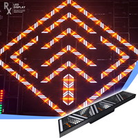 Éclairage de scène LED matriciel à 5 têtes RX RGB DMX512 et contrôle vocal pour concerts - Construction métallique, éclairage de scène pour bars, événements, discothèques, DJ