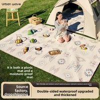 Tapis de pique-nique en tissu Oxford, imperméable, épais, résistant à la saleté, portable, pour les sorties printanières