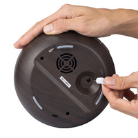 Diffuseur d'huiles essentielles ultrasonique 500 ml, humidificateur à grain de bois avec parfum pour voiture, usage domestique, garantie 1 an, 2,4 MHz, arrêt automatique