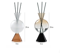 Vase en verre de style français, bouteille ronde sphérique transparente, boule en verre de style français, vase à fleurs de style japonais