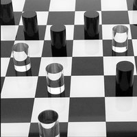 Jeu d'échecs en plexiglas sur mesure, jeu de dames en acrylique noir et transparent de luxe