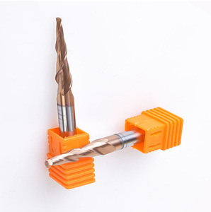 Fraise conique à double denture en carbure super dur de 10 mm, à bout sphérique, avec revêtement CR, OEM ODM, pour fraisage en montée, Yueyi - Product Image 3