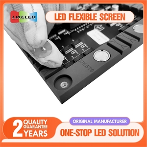 320*160mm Pantalla <span class=keywords><strong>LED</strong></span> flexible activada por sonido a todo color Pantalla de pared de video Módulo <span class=keywords><strong>LED</strong></span> cilíndrico personalizado P2.5 P2 P1.8 - Product Image 4