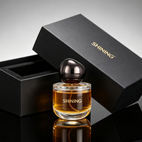 Flacon de parfum de luxe en verre transparent 50ml 100ml avec bouchon en forme de galet unique, flacon de parfum en verre silex de haute qualité, emballage cosmétique