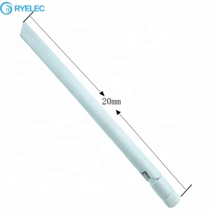 Antenne sans fil double bande Wi-Fi 2,4G 5,8 GHz à gain élevé avec connecteur SMA mâle RP, personnalisation d'usine, 5 dB, caoutchouc blanc - Product Image 2