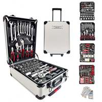Ensemble d'outils multifonctionnels de 499 pièces, embouts en acier au carbone, finition chromée, étui rigide, garantie OEM de 3 ans, réparation automobile