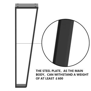<span class=keywords><strong>Gambe</strong></span> <span class=keywords><strong>per</strong></span> Mobili in Metallo a U Resistenti, Nere, Industriali, con Ottima Capacità di Carico, <span class=keywords><strong>per</strong></span> Tavoli da Caffè e Mobili - Product Image 2