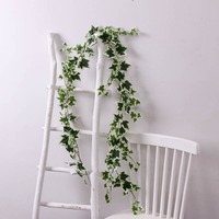 Qualité 1.8m Vert Lierre Rotin Plafond Feuilles Guirlande Plante Artificielle Mariage Noël Graduation Halloween Événement Décoration