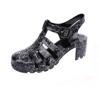 Sandales d'extérieur à talons hauts pour femmes, 2022, pantoufles de gel, en PVC, modèle de créateur, OEM, ODM