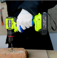 Perceuse à main sans balais 20V, couple de 45 Nm, vitesse variable, embrayage 23+1 vitesses pour l'automobile, le mobilier et le bricolage, batterie 2.0Ah