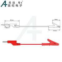 JIALUN Test Leads Cable with Alligator Clip 4MM Stackable Banana Plug for Power Electrical Testing
