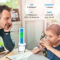 Calibration numérique intelligente à 5 points TDS /EC/Température /Humidité  4 en 1 pH-mètres  Mètre EC et TDS par application mobile