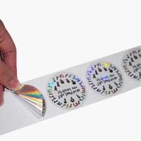 Fabricant d'étiquettes d'emballage imprimées hologrammes arc-en-ciel imperméables personnalisés de haute qualité autocollants de sceau holographique en rouleau