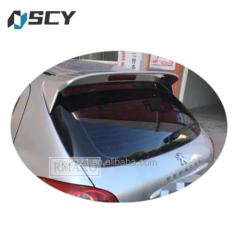 Para Peugeot 206 spoiler 2008-2013 Peugeot 206 spoiler hactback estilo DFK Material plástico ABS de coche ala trasera Color Spoiler trasero