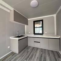 Maison conteneur extensible résistante aux ouragans en gros avec 2 chambres, 1 salle de bain, cuisine, maison préfabriquée au design moderne