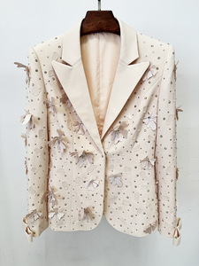 Completo da Donna di Alta Qualità Primaverile a Maniche Lunghe, Set di 2 Pezzi alla Moda con Blazer e Pantaloni - Product Image 3